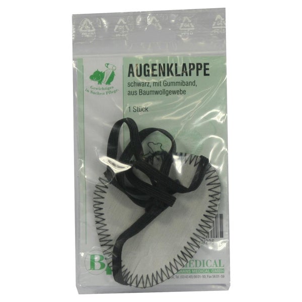 Augenklappe oval mit Gummiband 1 St