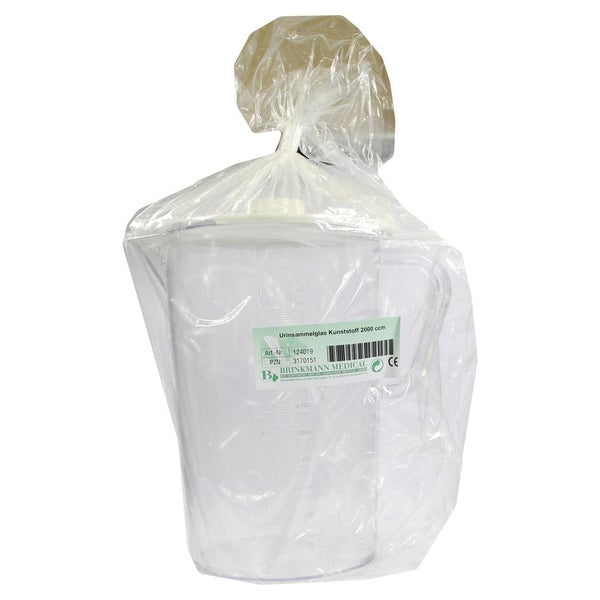 Urinsammelglas 2000 ml Kunststoff m.Deck 1 St