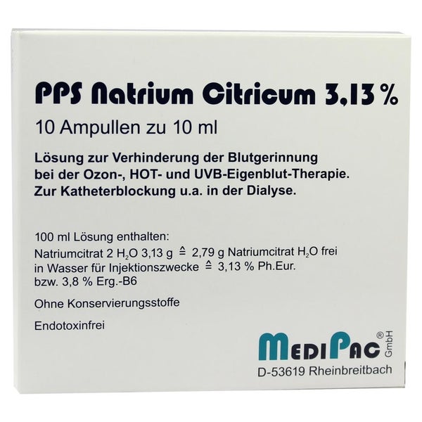 Natriumcitrat 3,13% Ampullen 10X10 ml