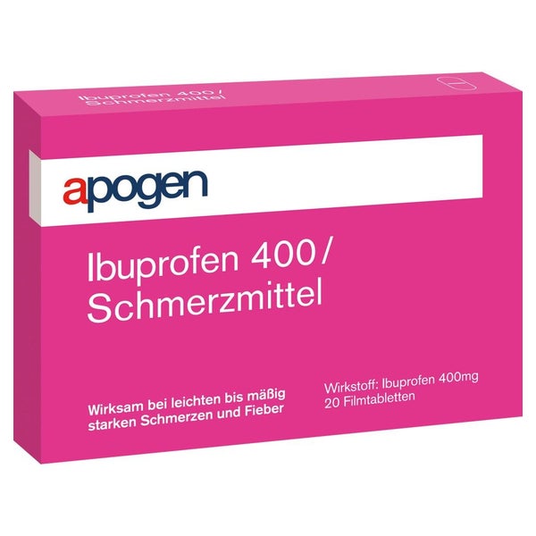 Apogen Ibuprofen 400 Schmerzmittel Filmtabletten 20 St