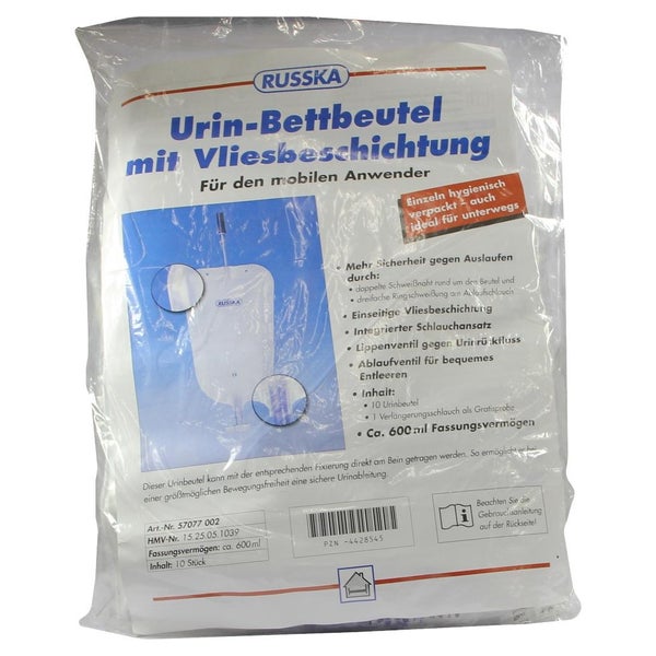 Beinbeutel 600 ml oval Lippenventil 10 St