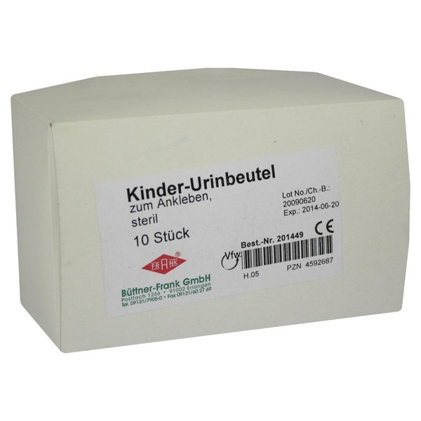 URIN Auffangbeutel F.kinder steril 100 m 10 St