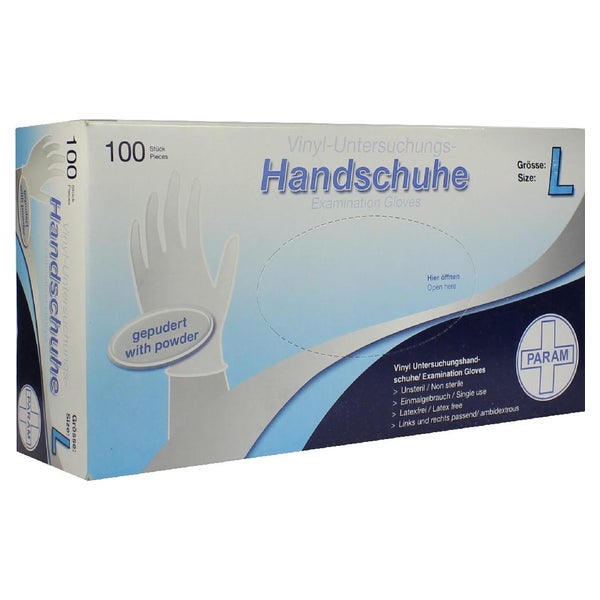 Handschuhe Einmal Vinyl gepudert L 100 St