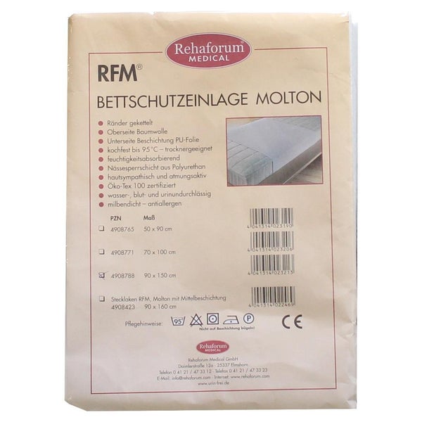Betteinlage Molton/pvc 90x150 cm 1 St