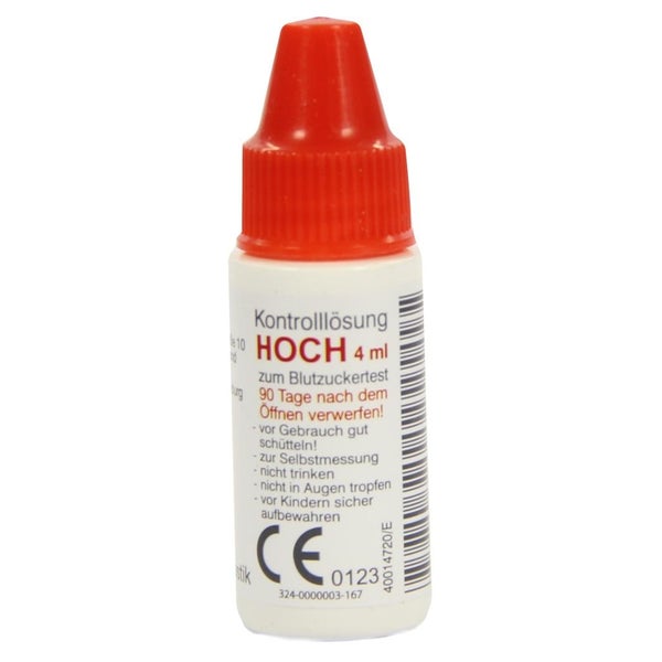 Gluco TEST Plus Kontrolllösung hoch 4 ml
