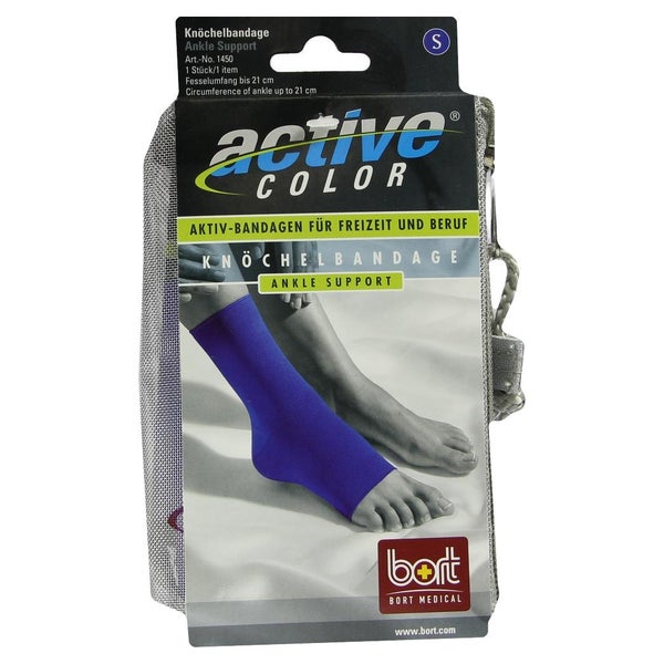 BORT Activecolor Knöchelbandage S blau 1 St