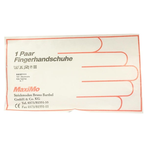 Handschuhe Strick Baumwolle Gr. 7 Damen 2 St