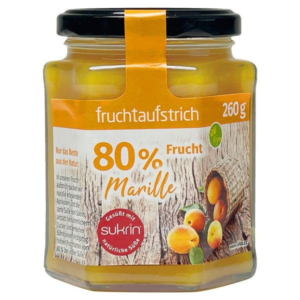 Sukrin Fruchtaufstrich Marille 80% 260 g