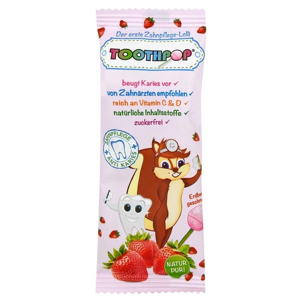 Toothpop Zahnpflege-lolli Erdbeergeschma 1 St