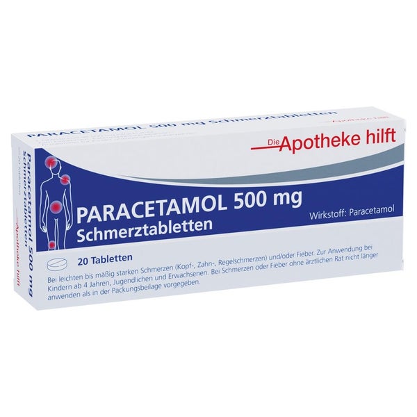 Paracetamol 500 mg Die Apotheke hilft Ta 20 St