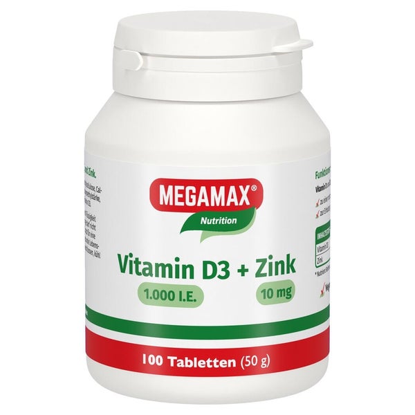 Vitamin D3 1.000 I.E.+Zink 10 mg Tablett 100 St