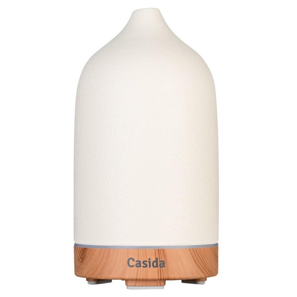 Aroma Diffuser Keramik weiß/Holz 1 St