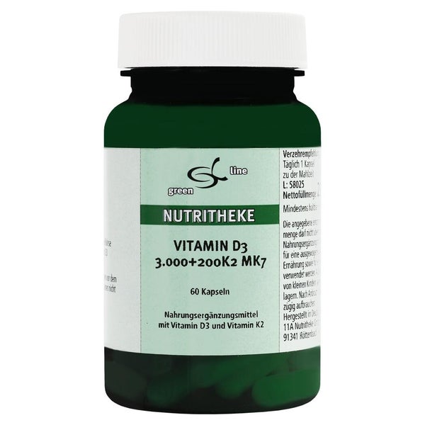 Vitamin D3 3.000+200 K2 Mk7 60 St