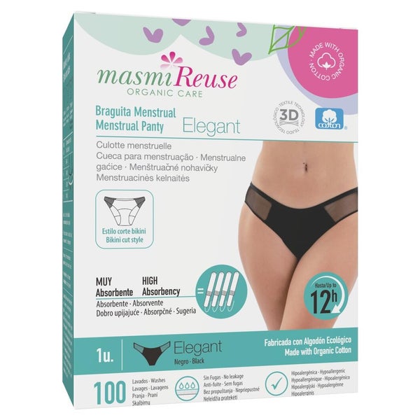 Bio Periodenslip Elegant Gr.s Bio Baumwolle Masmi 1 St