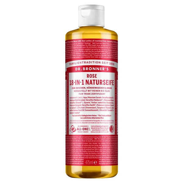 Dr.bronners 18in1 Naturseife flüssig Ros 475 ml