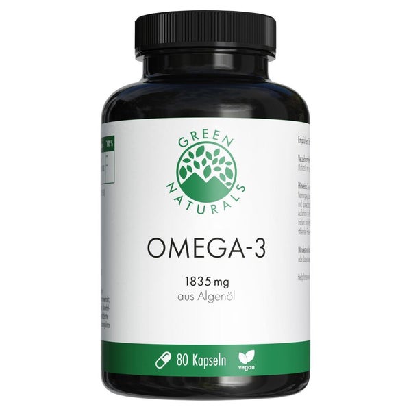 Green Naturals Omega-3 Kapseln 1835 Mg Vegan+dha 80 St