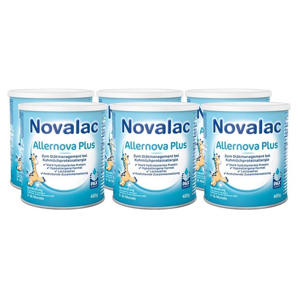 Novalac Allernova Plus Spezialnahrung 0-36 Monate 6X400 g