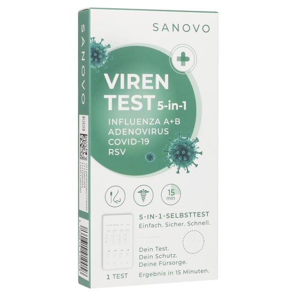Sanovo 5in1 Virencheck Selbsttest/schnelltest Nase 1 St