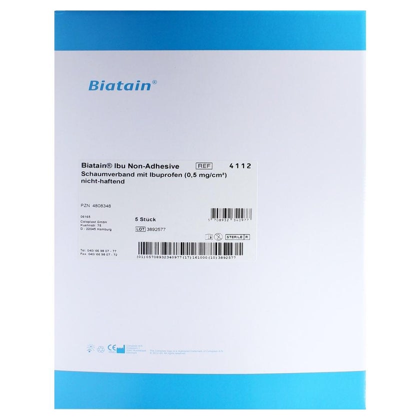 Biatain Ibu Schaumverband 10x20 cm nicht 5 St