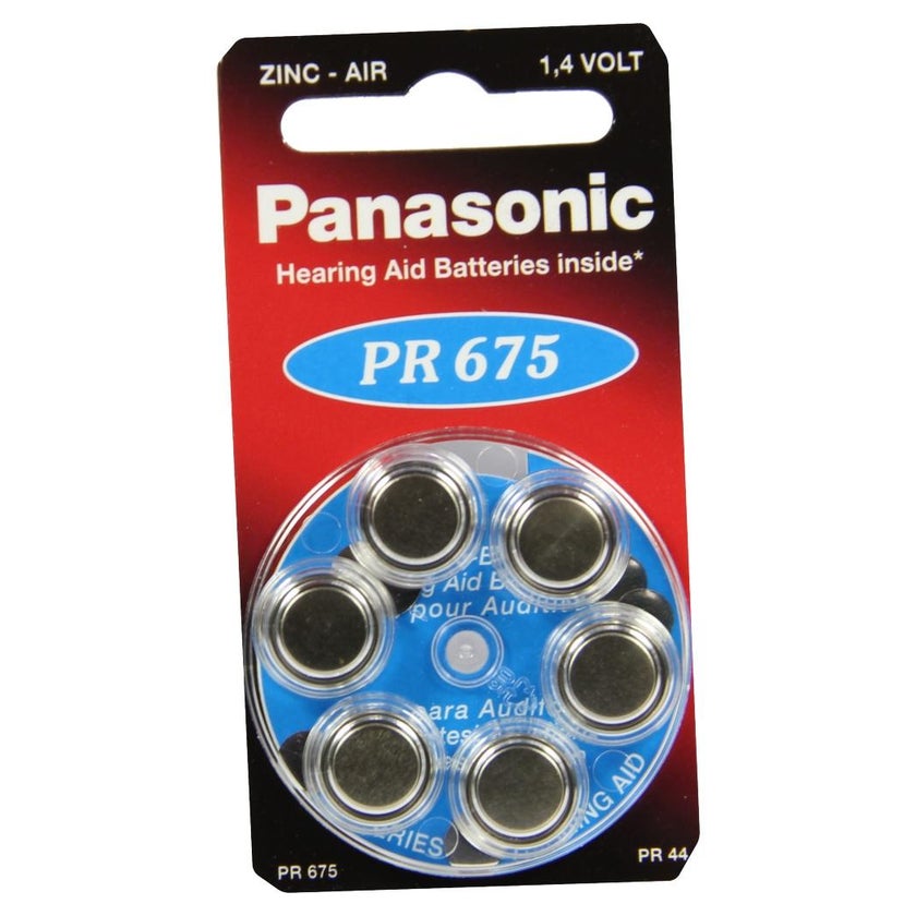 Batterien F.hörgeräte Panasonic PR675 6 St
