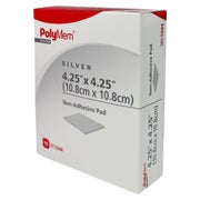Polymem Wund Pad Silber n.klebend 10x10 15 St