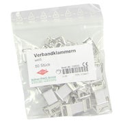 Verbandklammern weiß mit Gummiband 50 St