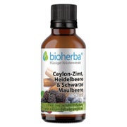 Bioherba Ceylon-Zimt Heidelbeere & Schwarze Maulbeere Tropfen Tinktur 50 ml