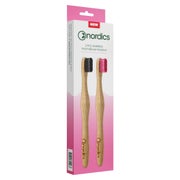 Öko Zahnbürsten Bambus 2er Sparpack Nordics 2 St