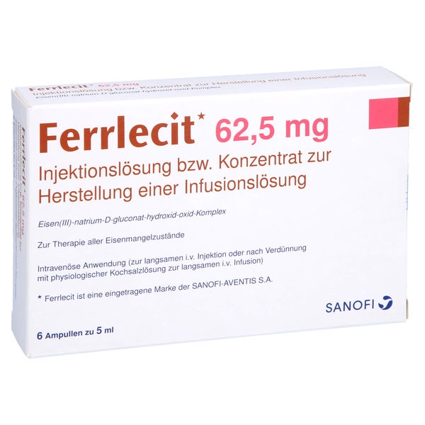 Ferrelecit 62,5 mg Injektionslösung 6x5ml 6X5 ml