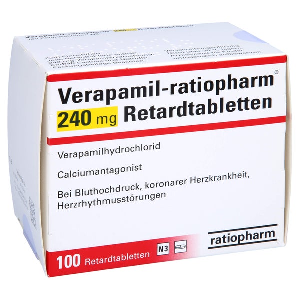 VERAPAMIL-ratiopharm 240 mg Retardtabletten 100 St