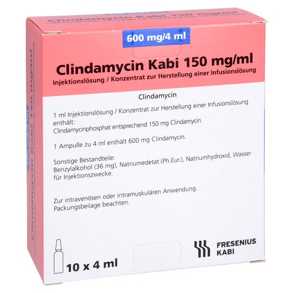 CLINDAMYCIN Kabi 600 mg/4 ml Injektionslösung 10 St