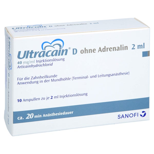 Ultracain D ohne Adrenalin Ampullen 10X2 ml