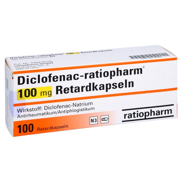DICLOFENAC-ratiopharm 100 mg Retardkapseln 100 St