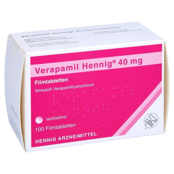 Verapamil Hennig 40 mg Filmtabletten 100 St