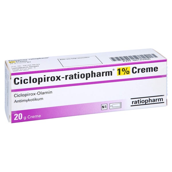 Ciclopirox-ratiopharm 1% Creme 20 g