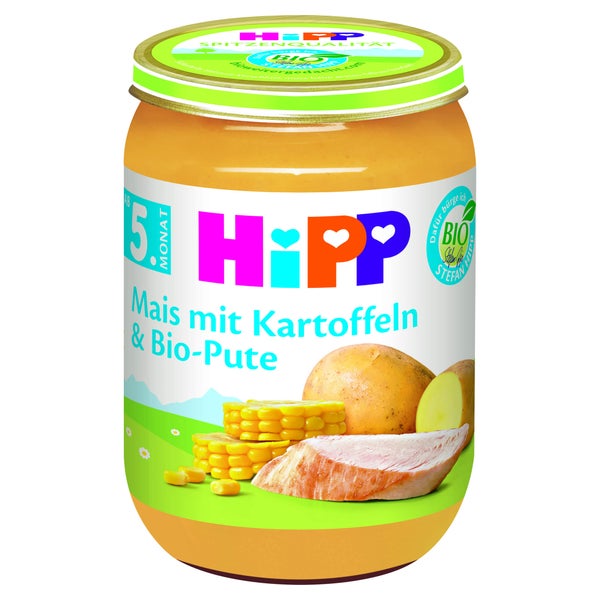HIPP Menü Mais m.Kartoffelpür.u.Bio-Pute 190 g