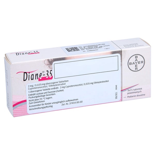 Diane 35 Überzogene Tabletten 3X21 St