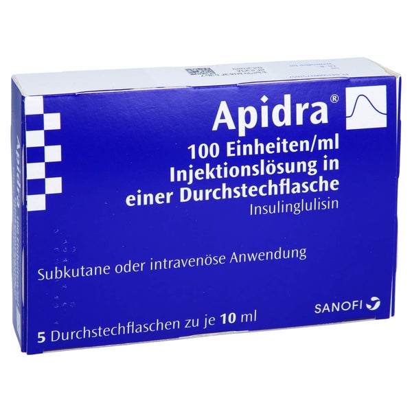 APIDRA 100 E/ml Inj.-Lsg.i.e.Durchstechflasche 5X10 ml