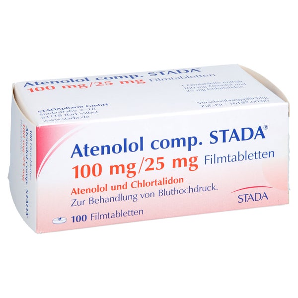 ATENOLOL comp. STADA 100 mg/25 mg Filmtabletten 100 St 100 St