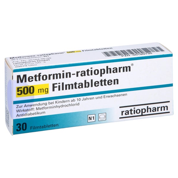METFORMIN-ratiopharm 500 mg Filmtabletten 30 St