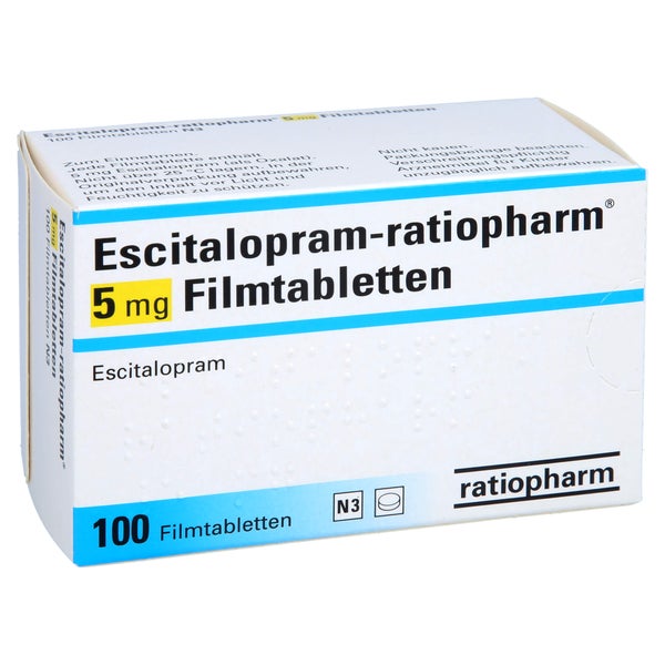 ESCITALOPRAM-ratiopharm 5 mg Filmtabletten 100 St