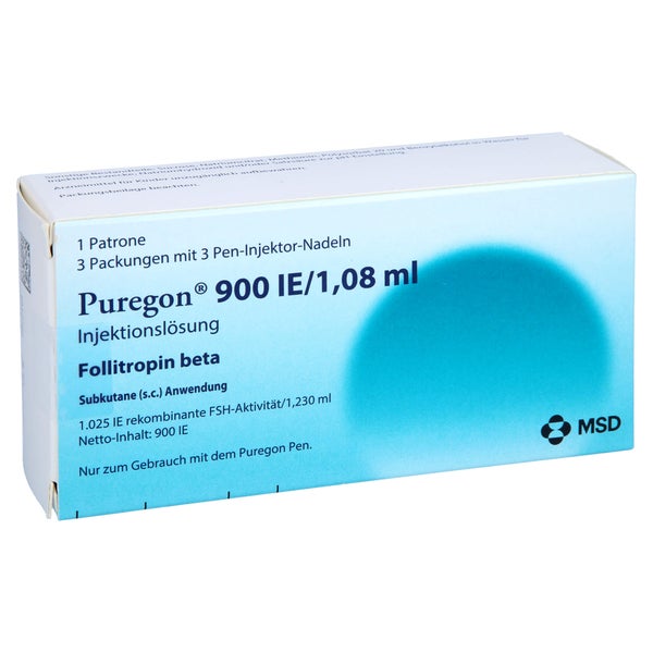 PUREGON 900 I.E./1,08 ml Injekt.-Lsg.i.Pat.+9 Nad. 1 St
