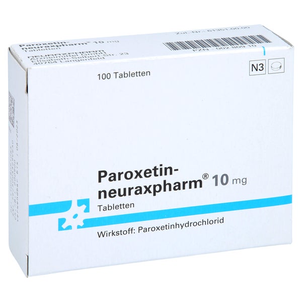 Paroxetin-neuraxpharm 10 mg Tabletten 100 St