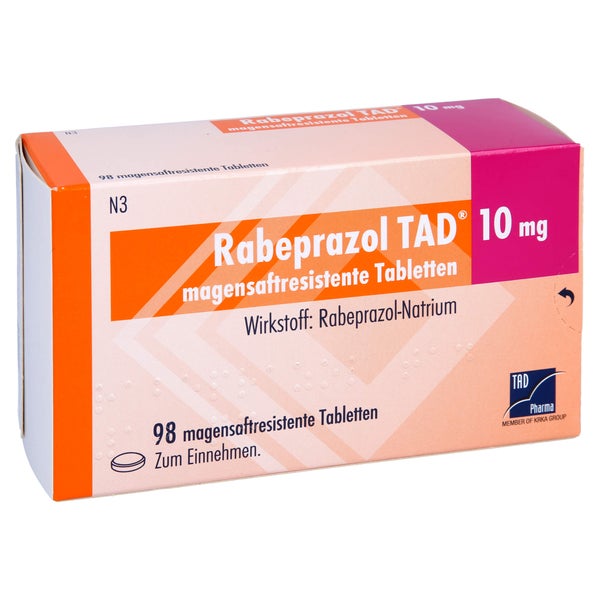 RABEPRAZOL TAD 10 mg magensaftresistente Tabletten 98 St