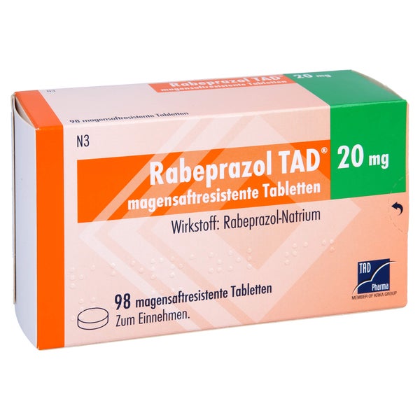 RABEPRAZOL TAD 20 mg magensaftresistente Tabletten 98 St