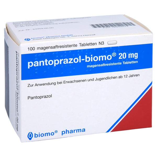 PANTOPRAZOL-biomo 20 mg magensaftres.Tabletten 100 St