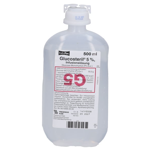 Glucosteril 5% Plastikflasche Infusionsl 10X500 ml
