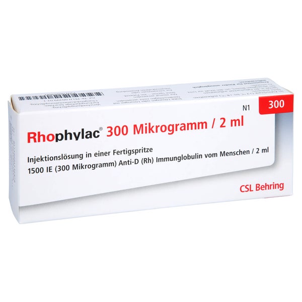 RHOPHYLAC 300 µg/2 ml Injektionslsg.in Fertigspr. 1X2 ml