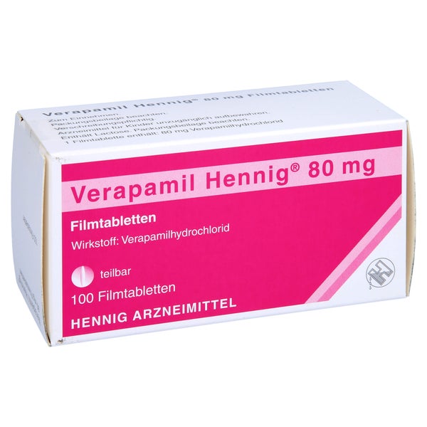 Verapamil Hennig 80 mg Filmtabletten 100 St