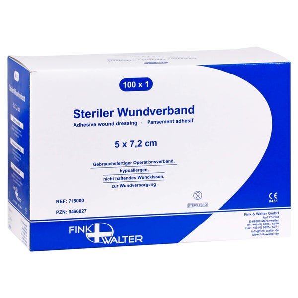 FIWA®med steril – Wundverband STERIL 5x7,2cm 100 St